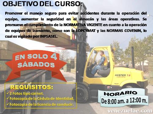 Curso Operador De Montacargas en Maracay