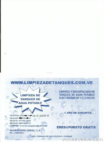Limpieza de tanques de agua