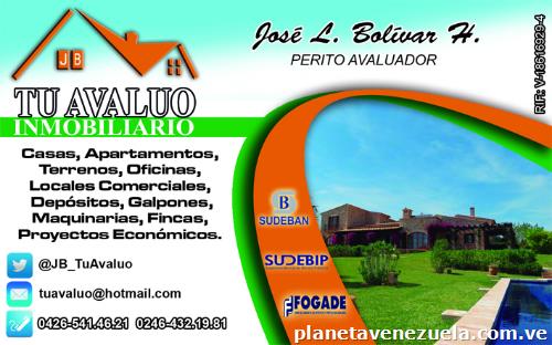 Avalúos, Tasación y Peritaje de Bienes Muebles e Inmuebles. San Juan de los Morros.