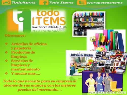 Todoitems Servicio y Artículos de Limpieza y Artículos de Papelería