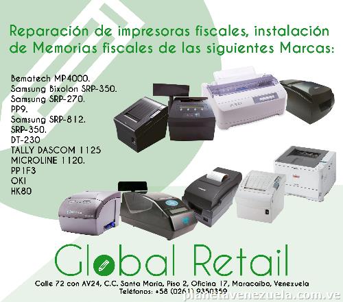 Servicio técnico impresoras fiscales bixolon bematech aclas tally