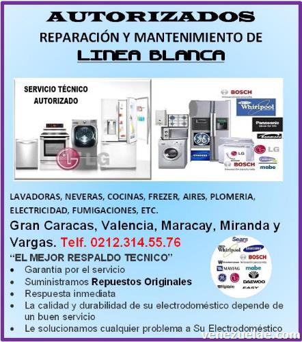 Reparaciones de línea blanca, lavadoras, neveras, cocinas. Hornos, lavavajillas, campanas, etc