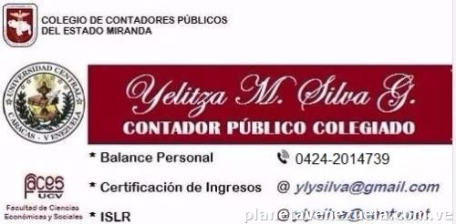 Certificación de Ingresos, Balances, Contabilidad de Empresas, Iva, Islr, etc