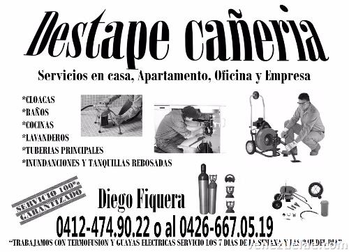 Servicios de destape de cañerías a todo nivel