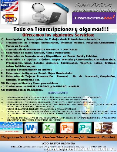Servicios De Transcripción Y Traducciones
