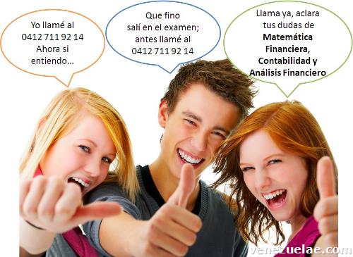 Clases de Matemática Financiera, Contabilidad y Análisis de Estados Financieros