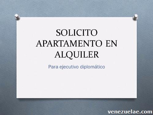 Se Solícita Apartamento En Alquiler
