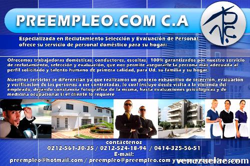 Ofrecemos Personal doméstico de alta calidad para su hogar