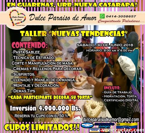 Taller Curso Nuevas Tendencias Repostería