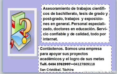 Asesoramiento de trabajos académicos y tesis de grado