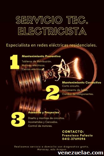 Servicio Técnico Electricista 0412 3769096