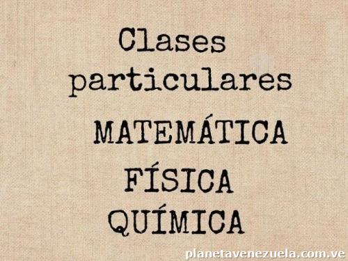 Clases Particulares de Matemáticas, Física, Química. Plaza Madariaga, El Paraíso