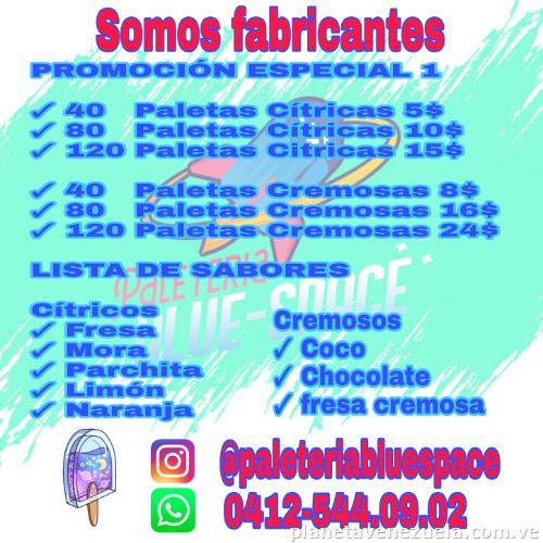 Venta de paletas al mayor y detal