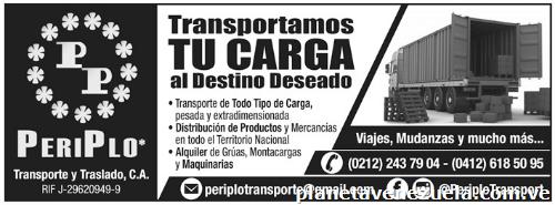 Transporte de carga liviana y pesada a nivel nacional.