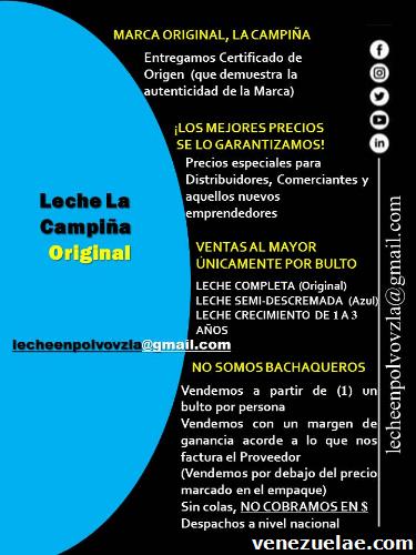 Leche La Campiña al mayor sin intermediarios al mejor precio