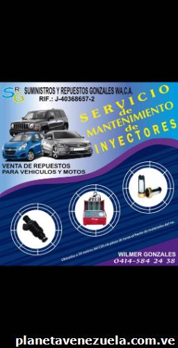 Limpieza y mantenimiento de inyectores servicio de escáner automotriz venta de Repuestos para motos y vehículos y suministros para inyectores