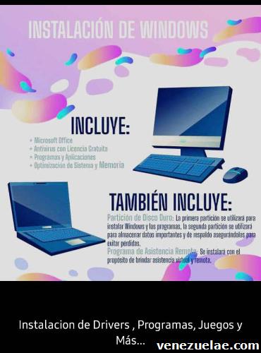 Soporte, servicio técnico, mantenimiento preventivo, limpieza, actualización, instalación de drivers y programas.