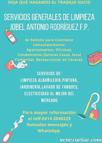 Servicios generales jobel Antonio Rodríguez F. P.