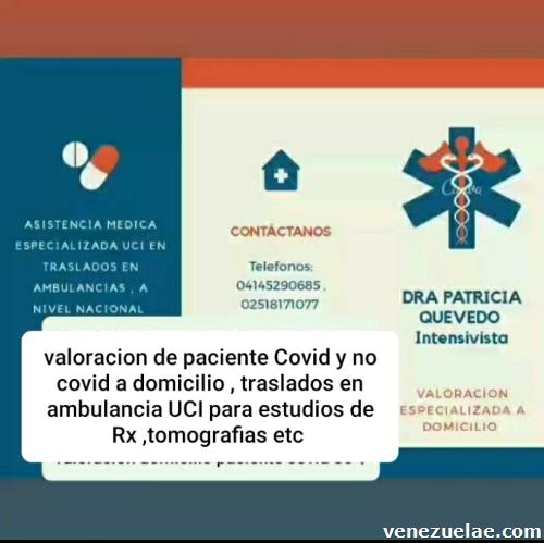Médico a domicilio , Dra Patricia Quevedo médico intensivista