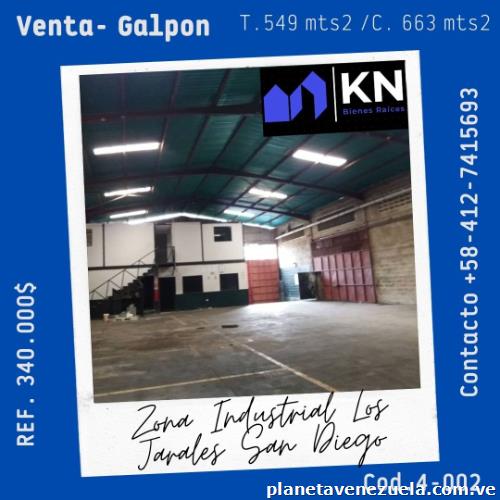 Galpón-venta Zona Industrial Los Jarales San Diego Carabobo-venezuela