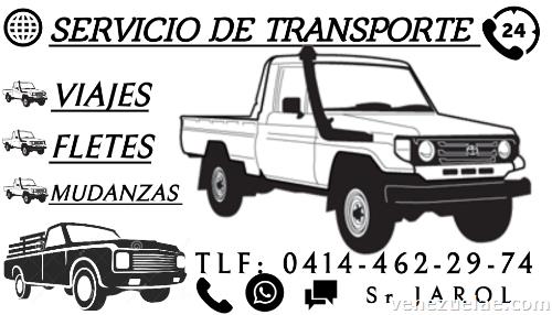 Servicio de transporte en Pick Up. Viajes, fletes, mudanzas.