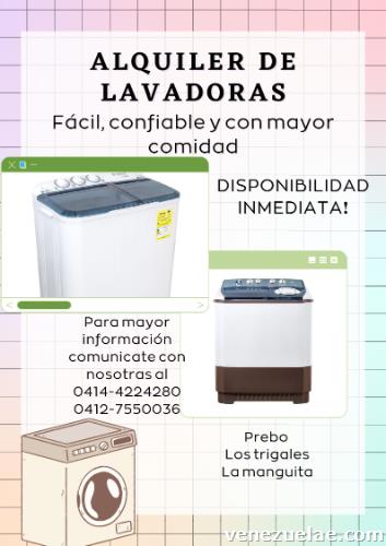 Alquiler de lavadoras