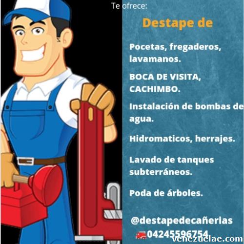 Destape de cañerías Los Guayos