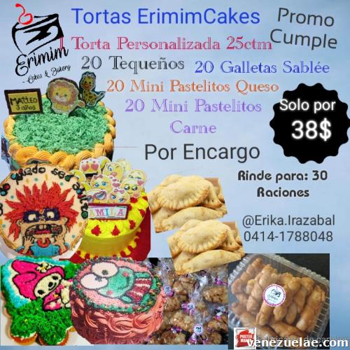 Tortas Cumpleaños 80 Pasapalos combo fiestero 35 personas