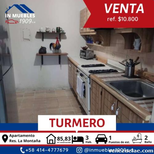 Vendo apartamento Conjunto Residencial La Montaña 85, 83 mt2 3 hab, 2 baños, urbanismo con pozo de agua propio 1 puesto de estacionamiento, línea cantv con internet banda ancha, gas a granel en Turmero Us$ 11000