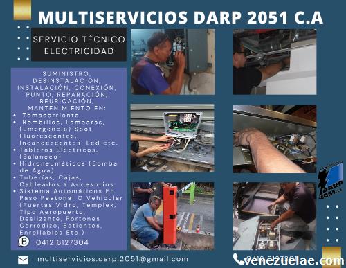 03 Electricidad: Suministro, Desinstalación, Instalación, Conexión, Punto, Reparación, Reubicación, Mantenimiento.