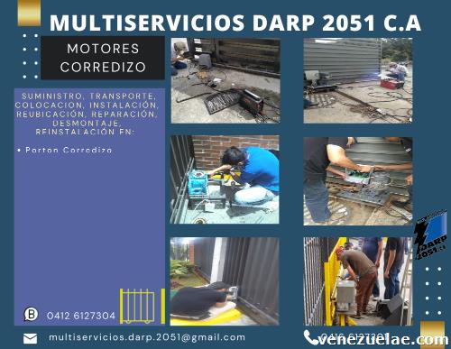 09 Corredizo Motores Para Rejas O Portones: Suministro, Transporte, Colocación, Instalación, Reubicación, Reparación, Desmontaje, Reinstalación.