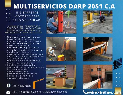 11 Barreras Motores Para Paso Vehícular: Suministro, Transporte, Colocación, Instalación, Reubicación, Reparación, Desmontaje, Reinstalación.