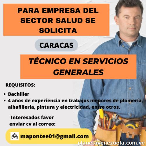 Se solícita Asistente de Servicios Generales