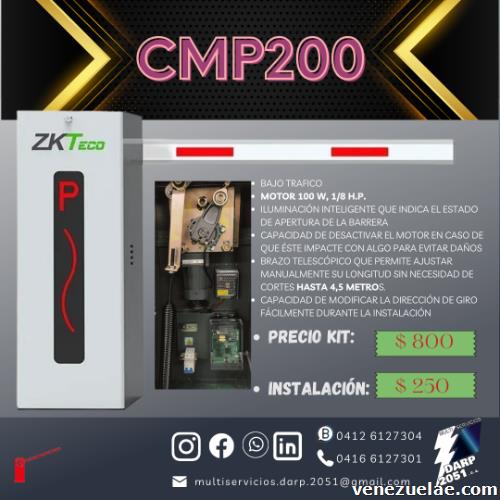 Cmp200: Motor Para Barrera Vehícular