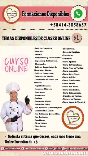 Clases Online Repostería Pastelería Panadería 1$