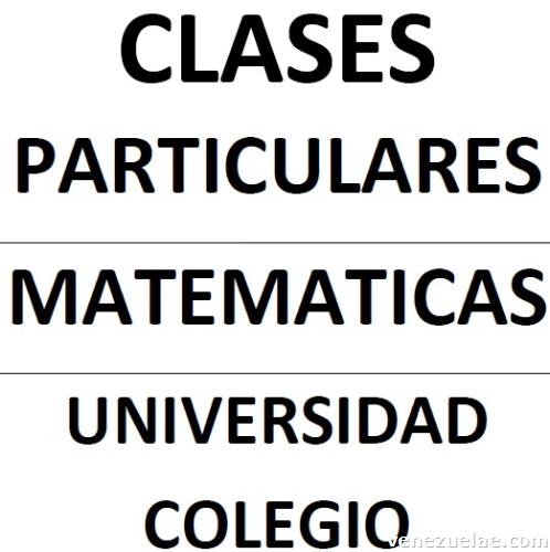 Doy clases particulares de matemáticas