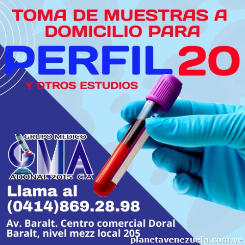 Perfil 20 y exámenes de laboratorios varios