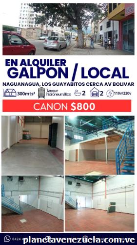 Galpón/local/ Depósito en Alquiler en Naguanagua L